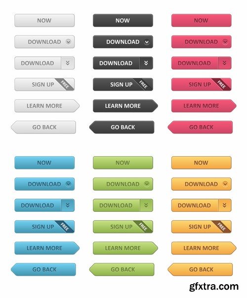 Web Buttons Pack - 25x EPS