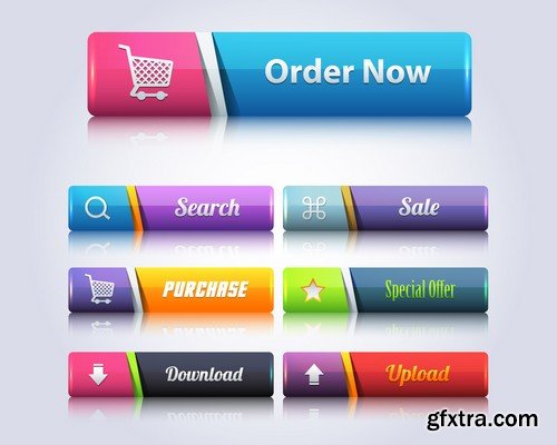 Web Buttons Pack - 25x EPS