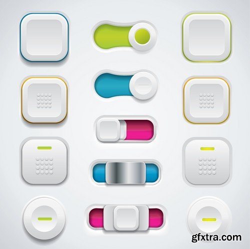 Web Buttons Pack - 25x EPS