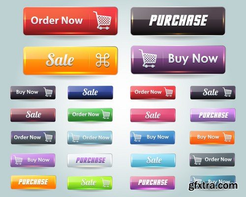 Web Buttons Pack - 25x EPS