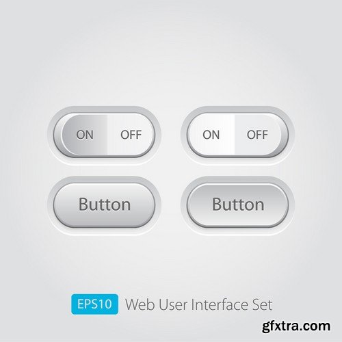 Web Buttons Pack - 25x EPS