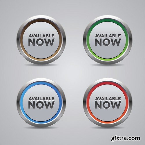 Web Buttons Pack - 25x EPS