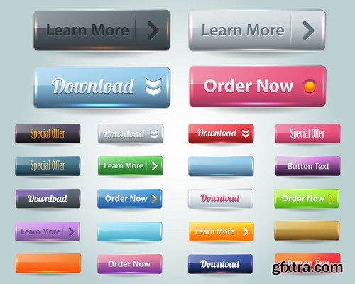 Web Buttons Pack - 25x EPS