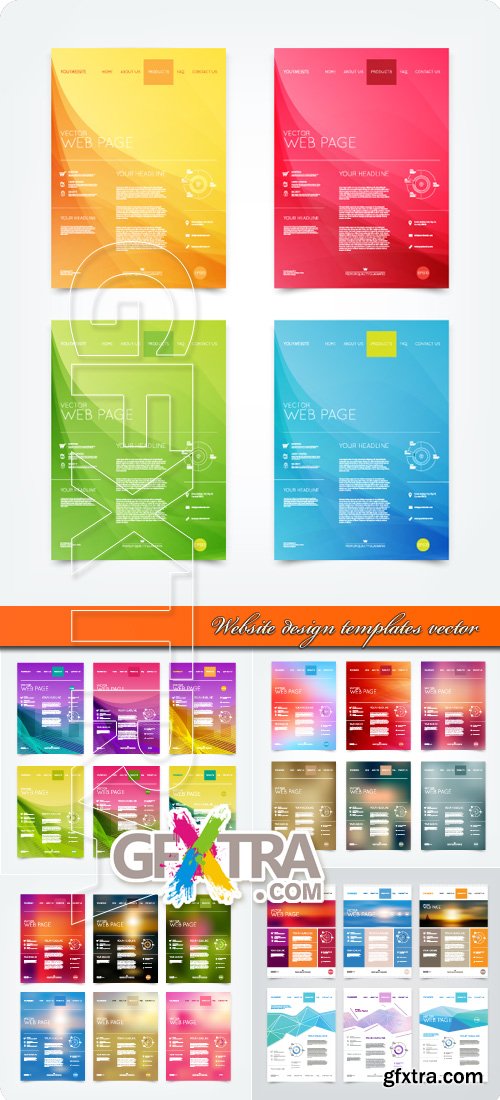 Website design templates vector