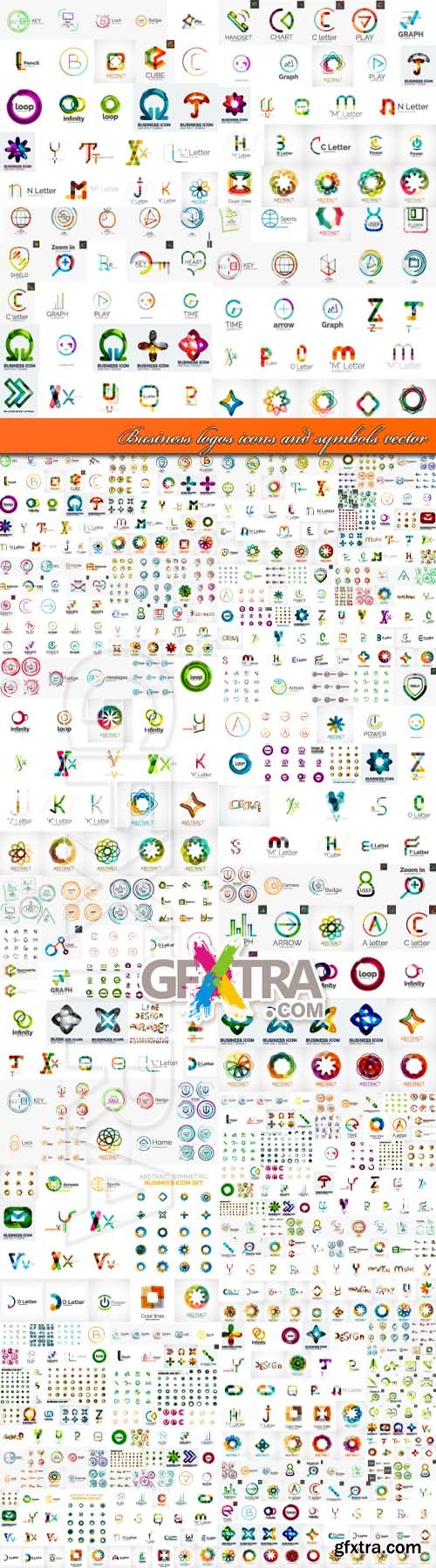 Business logos icons and symbols vector