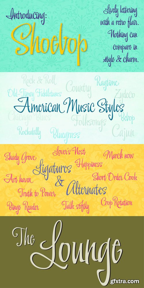 Shoebop Font Family $49