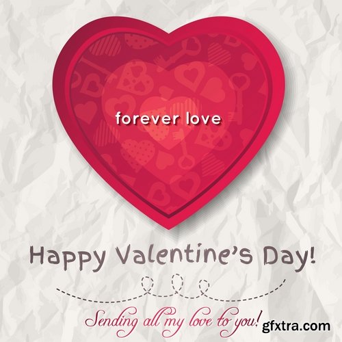 Beautiful vector hearts for ecards design - 25 Eps