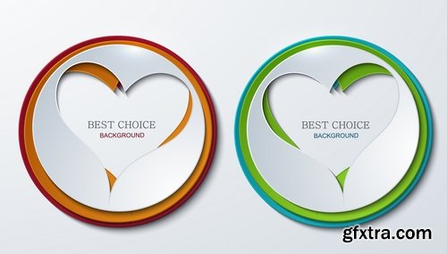 Beautiful vector hearts for ecards design - 25 Eps