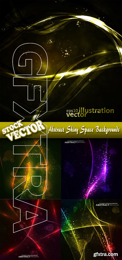 Stock Vector - Abstract Shiny Space Backgrounds