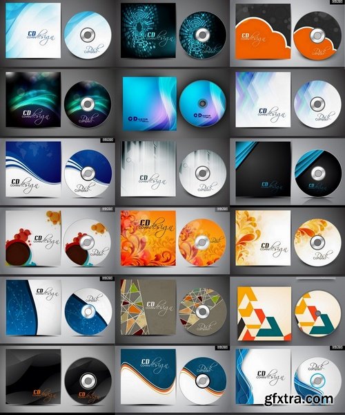 Collection of vector design elements picture CDs 25 Eps