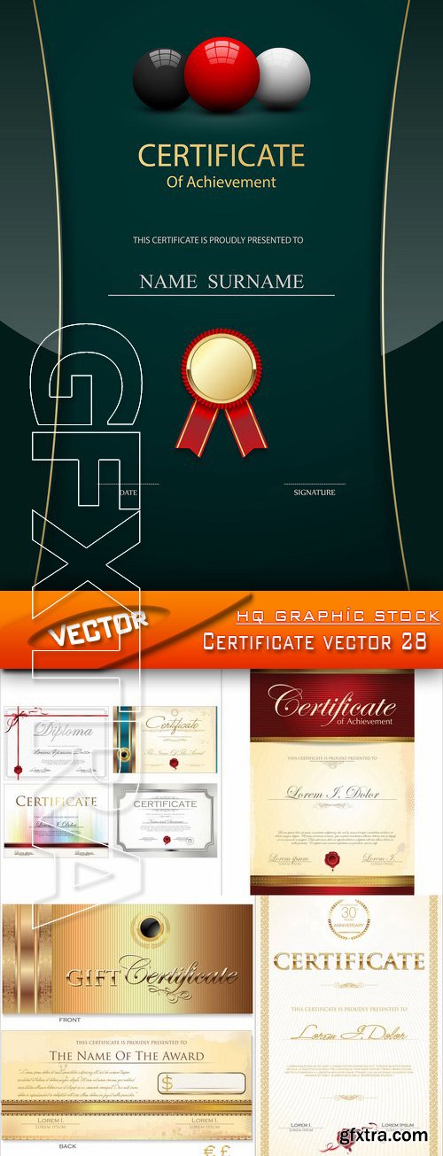 Stock Vector - Certificate vector 28