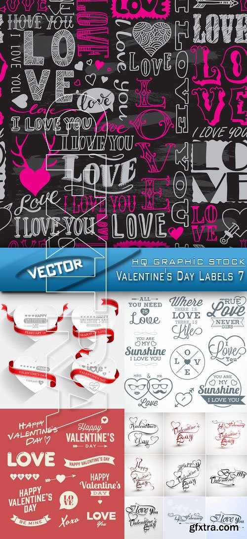 Stock Vector - Valentine's Day Labels 7