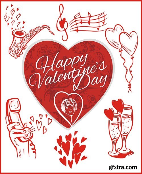 St. Valentine's Day Vector Set, 25xEPS