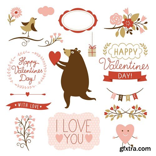 St. Valentine's Day Vector Set, 25xEPS