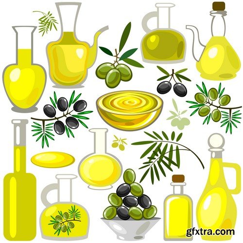 Stock Vectors - Olive oil 2, 25xEPS