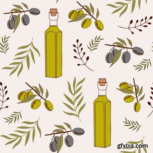 Stock Vectors - Olive oil 2, 25xEPS