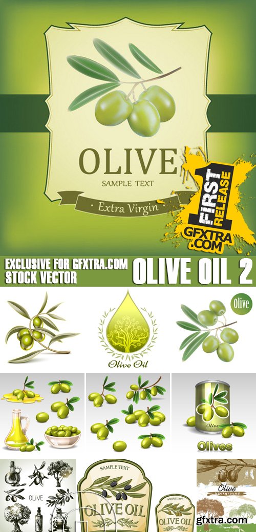 Stock Vectors - Olive oil 2, 25xEPS