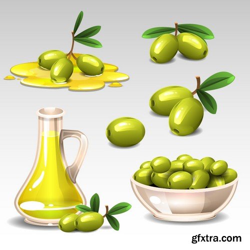 Stock Vectors - Olive oil 2, 25xEPS