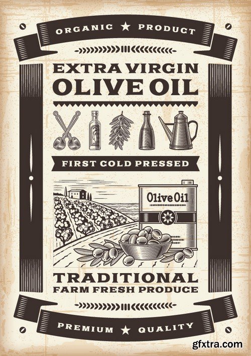 Stock Vectors - Olive oil 2, 25xEPS