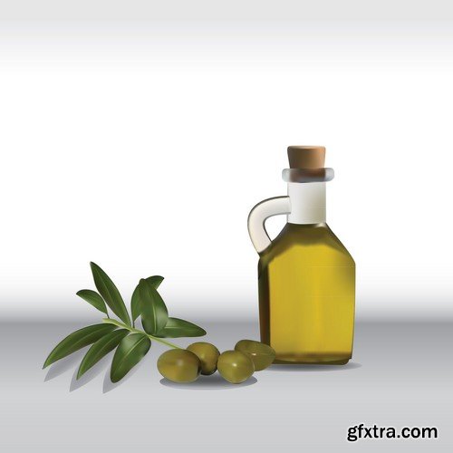 Stock Vectors - Olive oil 2, 25xEPS