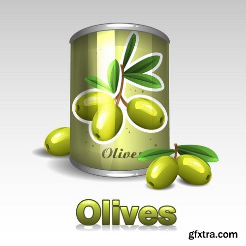 Stock Vectors - Olive oil 2, 25xEPS