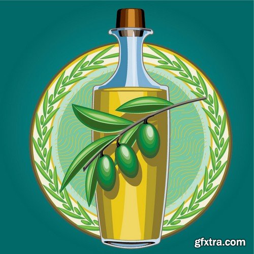 Stock Vectors - Olive oil 2, 25xEPS