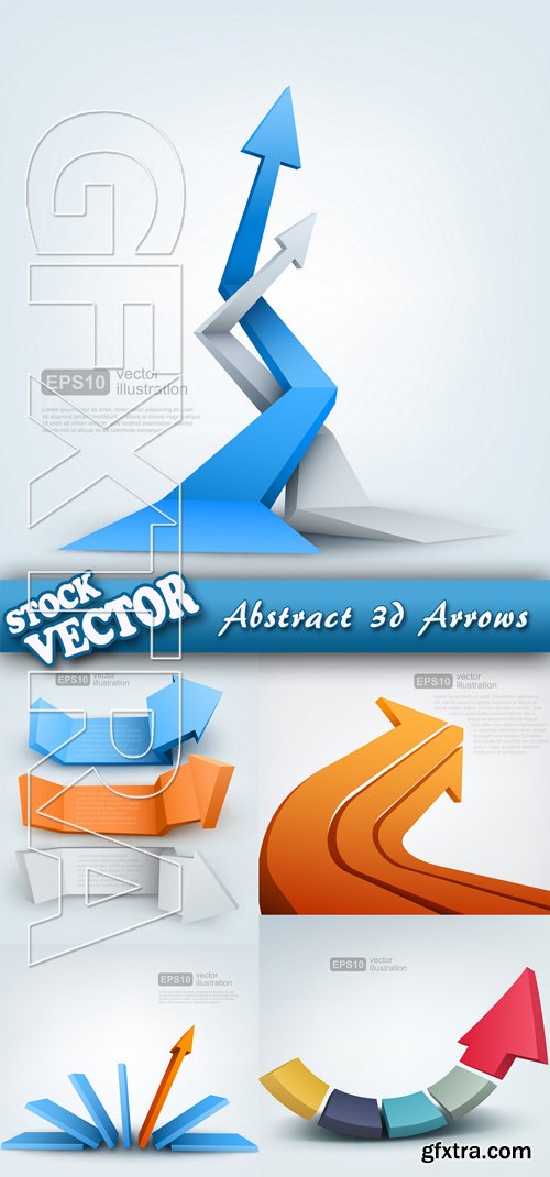 Stock Vector - Abstract 3d Arrows