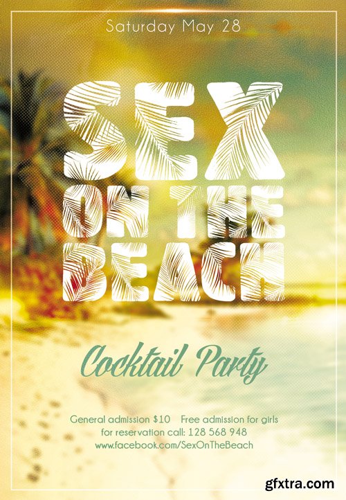 Sex On The Beach Flyer PSD Template