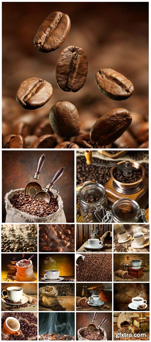 Coffee, Coffee Beans & a Cup of Coffee 20xJPG