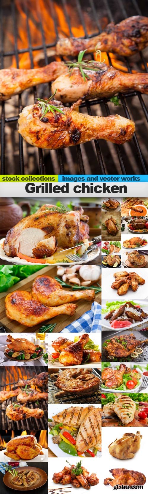 Grilled chicken,25 x UHQ JPEG