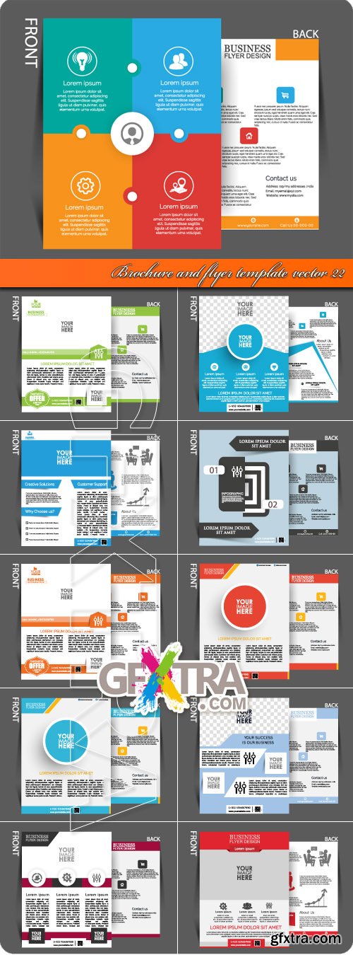 Brochure and flyer template vector 22