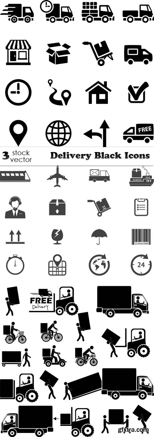 Vectors - Delivery Black Icons