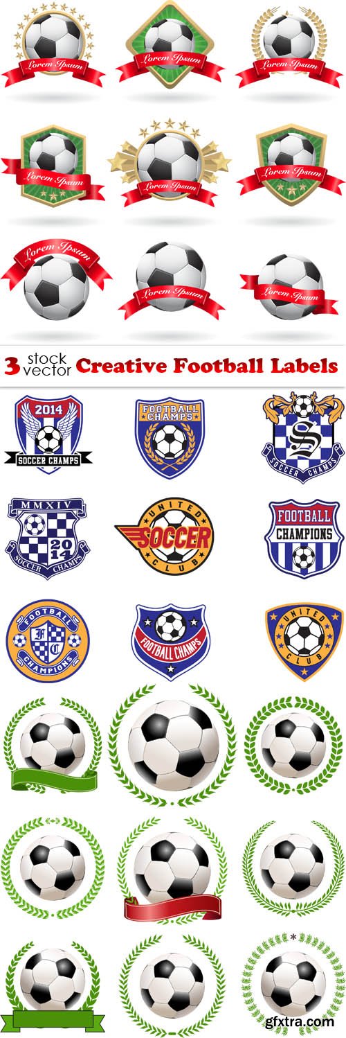 Vectors - Creative Football Labels