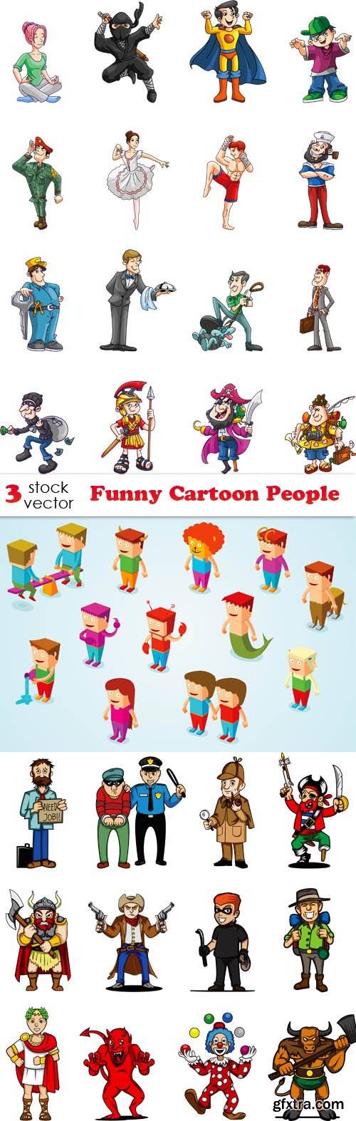 Vectors - Funny Cartoon People