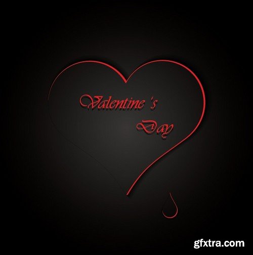 Stock Vectors - Happy Valentine's Day 4, 25xEPS