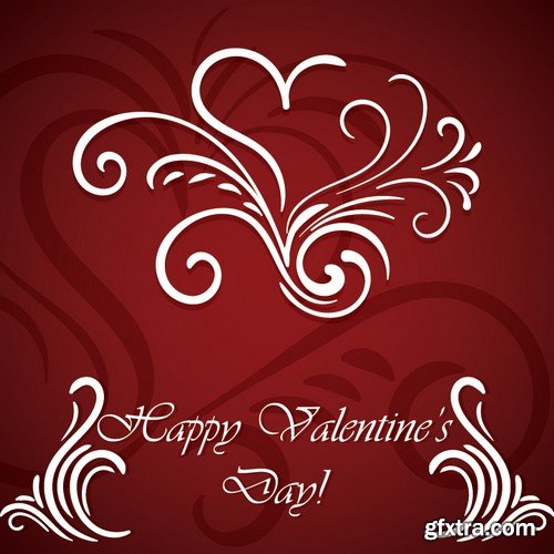 Stock Vectors - Happy Valentine's Day 4, 25xEPS