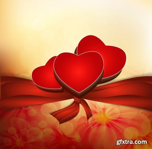 Stock Vectors - Happy Valentine's Day 4, 25xEPS