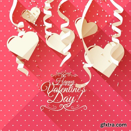 Stock Vectors - Happy Valentine's Day 4, 25xEPS