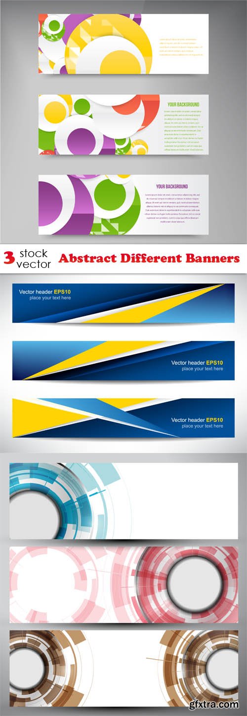 Vectors - Abstract Different Banners