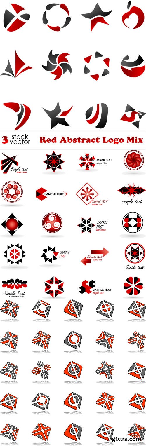 Vectors - Red Abstract Logo Mix