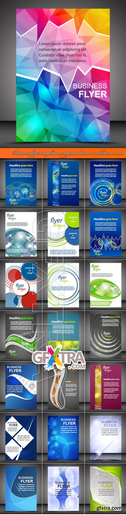 Business flyer template or corporate banner collection vector