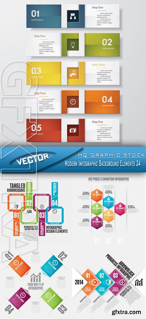 Stock Vector - Modern Infographic Background Elements 24