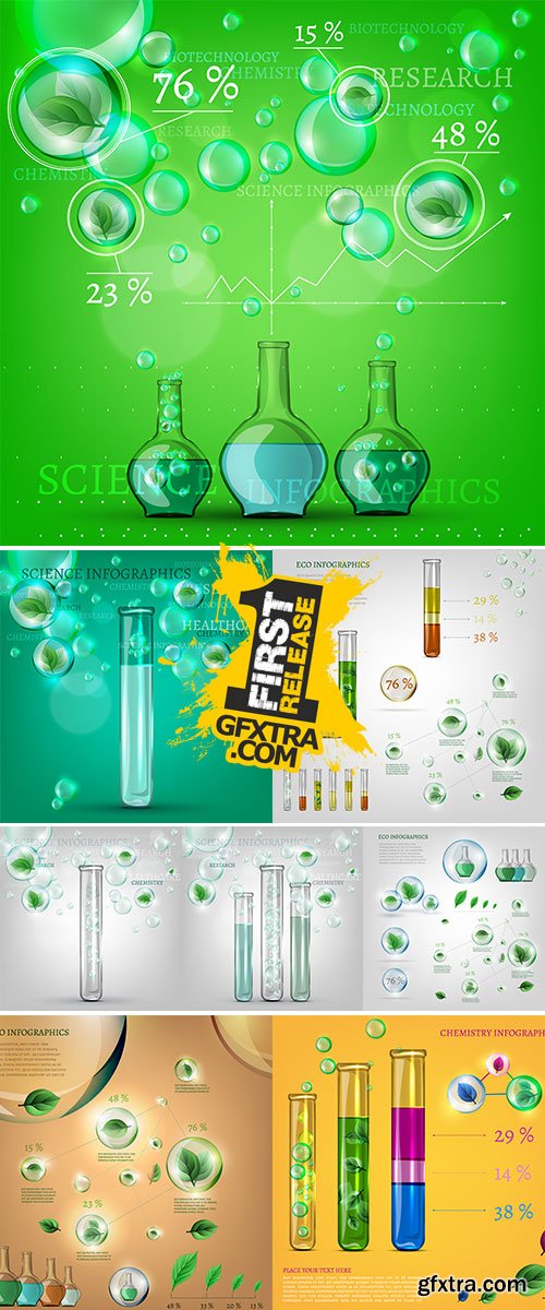 Stock The illustration of science infographic, Vector image