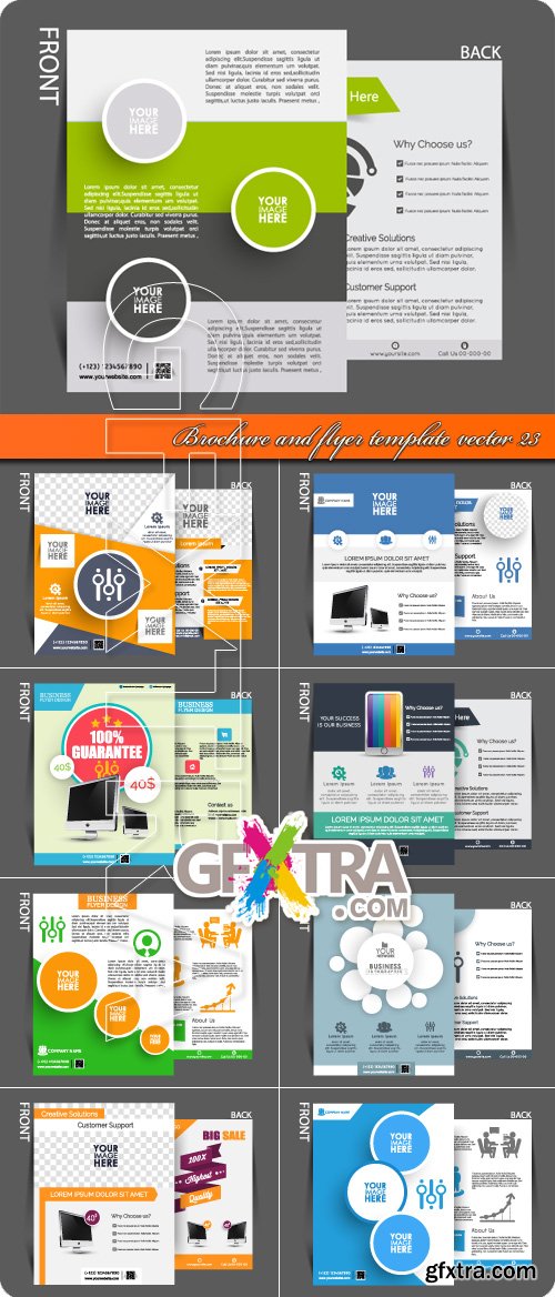 Brochure and flyer template vector 23