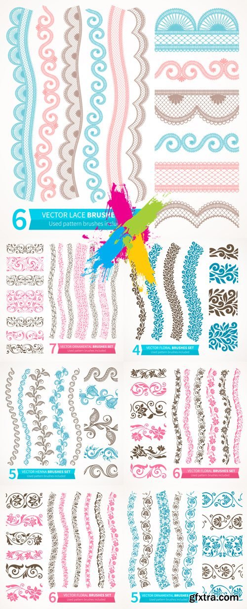 Floral Ornaments & Borders Vector