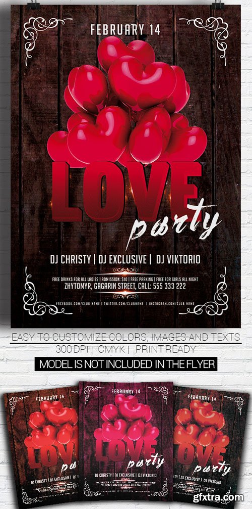 Love Party Vol 2 Flyer Template