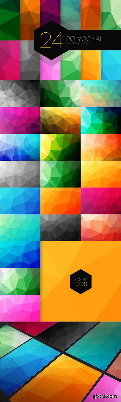 24 Polygonal Backgrounds - CM 93065