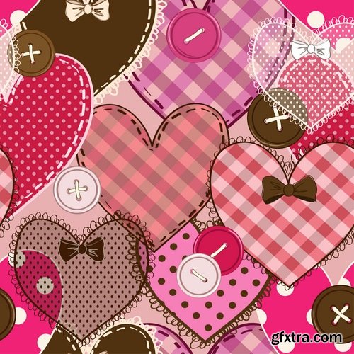 Greeting cards for Valentine's Day with hearts and love themes - 25 Eps