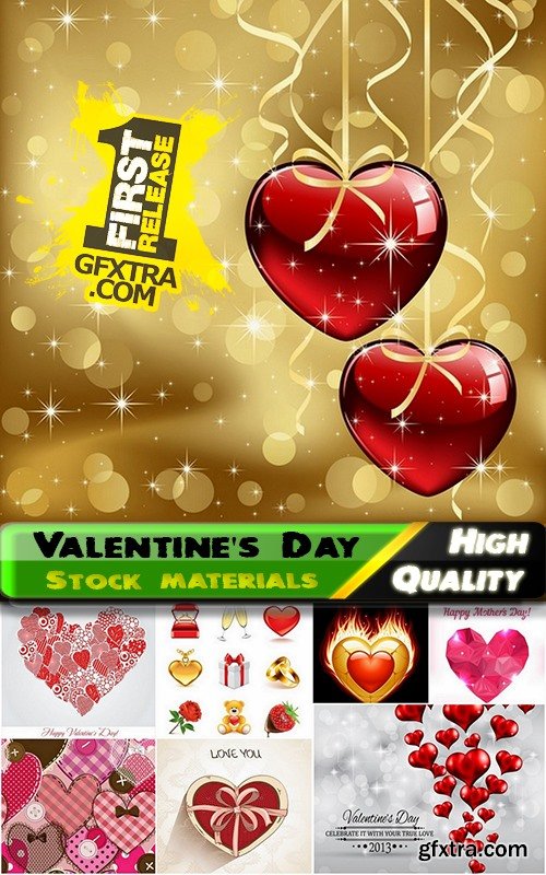 Greeting cards for Valentine's Day with hearts and love themes - 25 Eps