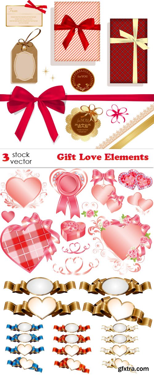 Vectors - Gift Love Elements